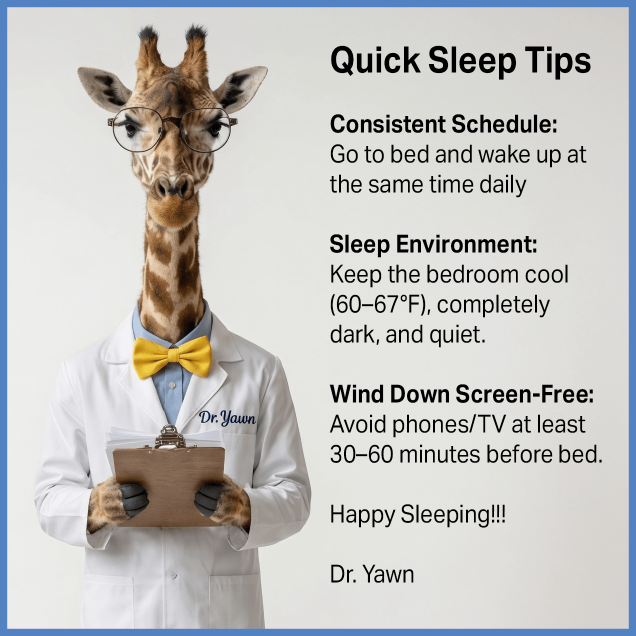 Doctor yawn tips for better sleep health